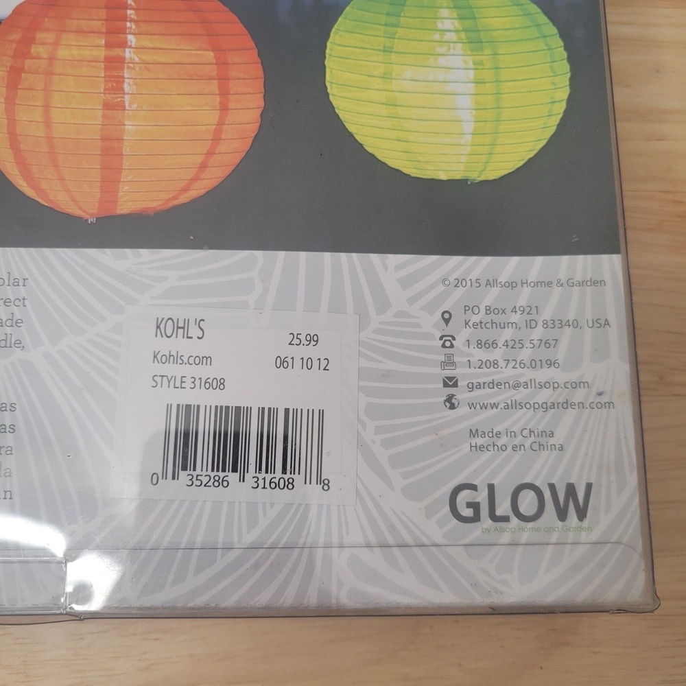 New Allsop GLOW Solar Lantern 10" White Outdoor Nylon Hanging Light 8 Available - Picture 8 of 8